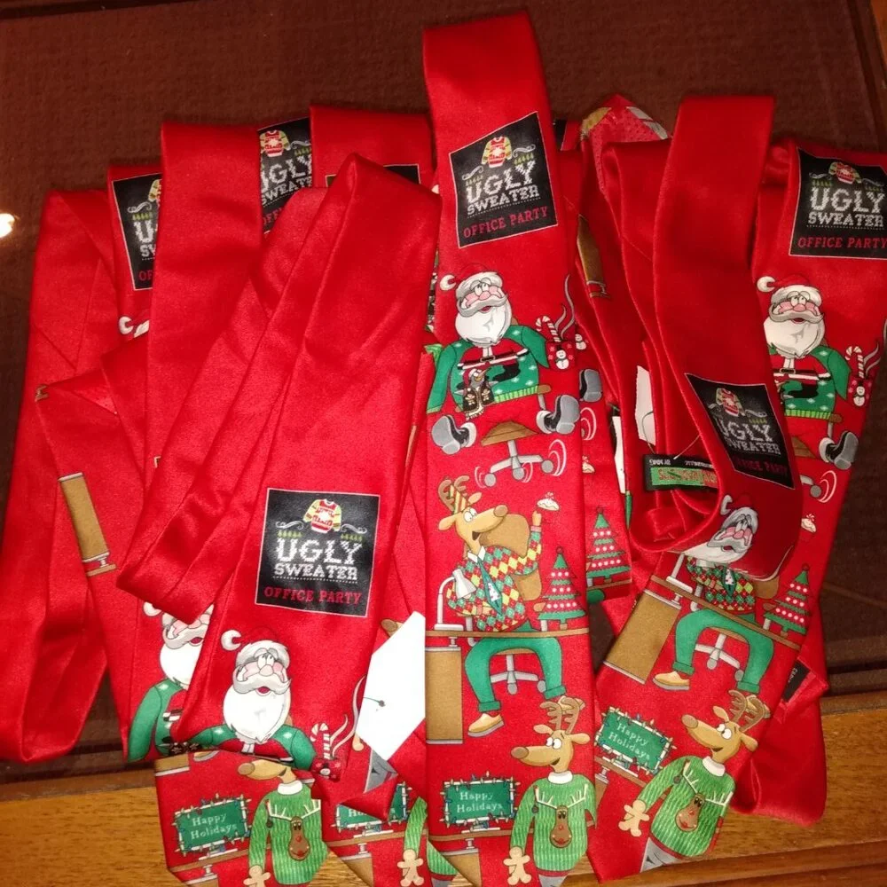 5 Red Ugly Sweater Office Party Ties Hallmark